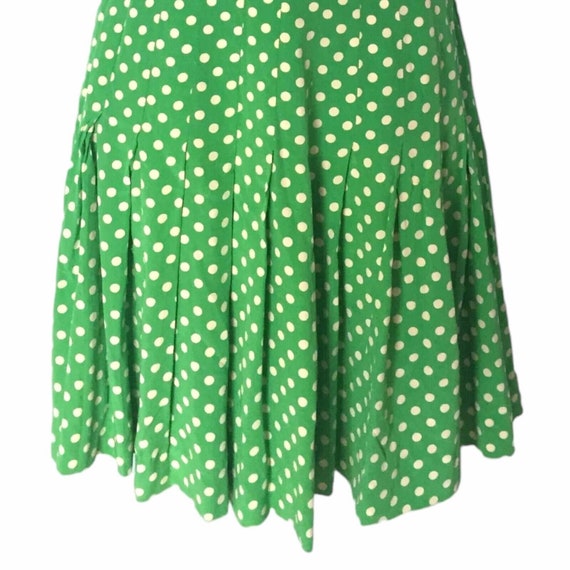 SORRELLE FONTANA Vintage 80s Skirt, Apple Green 1… - image 6