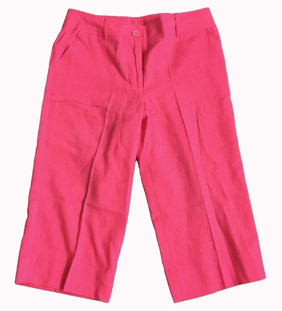 WOOLWORTHS 80s 90s Summer Trousers, Vintage Pink … - image 1