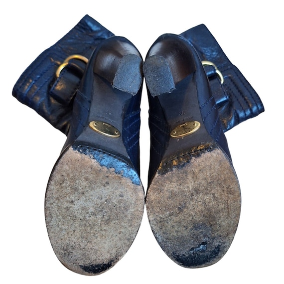 CHLOE Navy Blue Ankle Boots, Dark Blue Leather De… - image 7