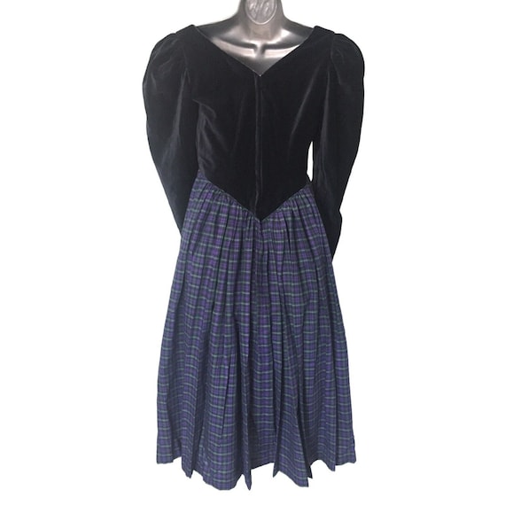 SUSAN BERRY 1970s 80s Vintage Dress, Handmade Bla… - image 7