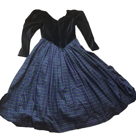 SUSAN BERRY 1970s 80s Vintage Dress, Handmade Bla… - image 9