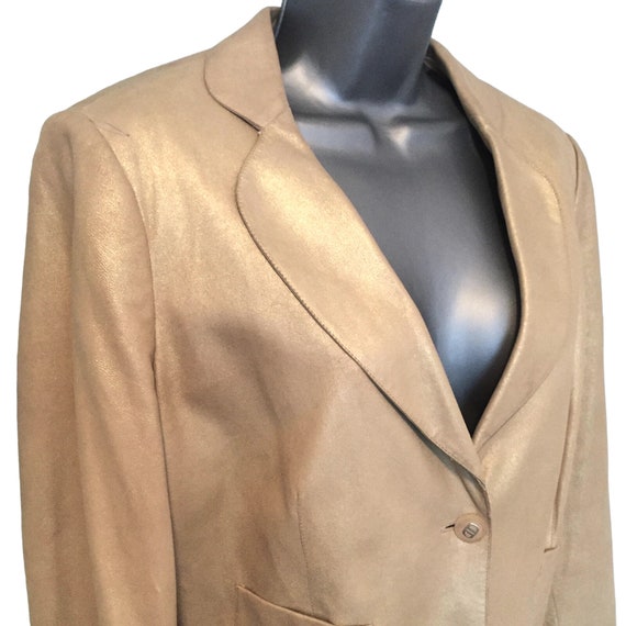 SALVATORE FERRAGAMO Vintage Jacket, Gold/Beige So… - image 9