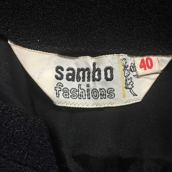 50s Little Black Cocktail Dress by SAMBO Fashions… - image 9