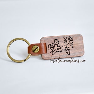 Rotes Holz Schlüsselanhänger