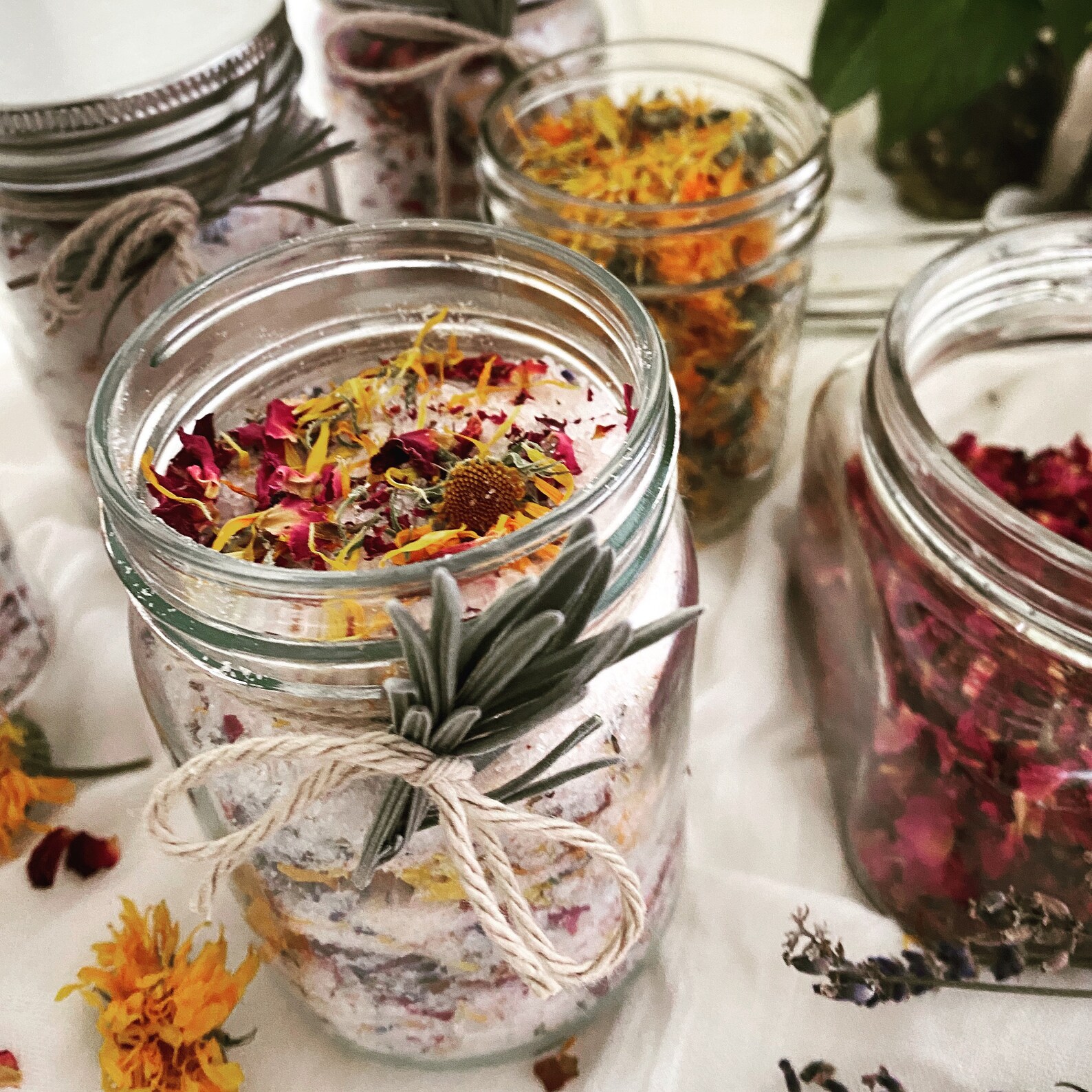 All Natural Herbal Bath Soak 12oz Jar Etsy