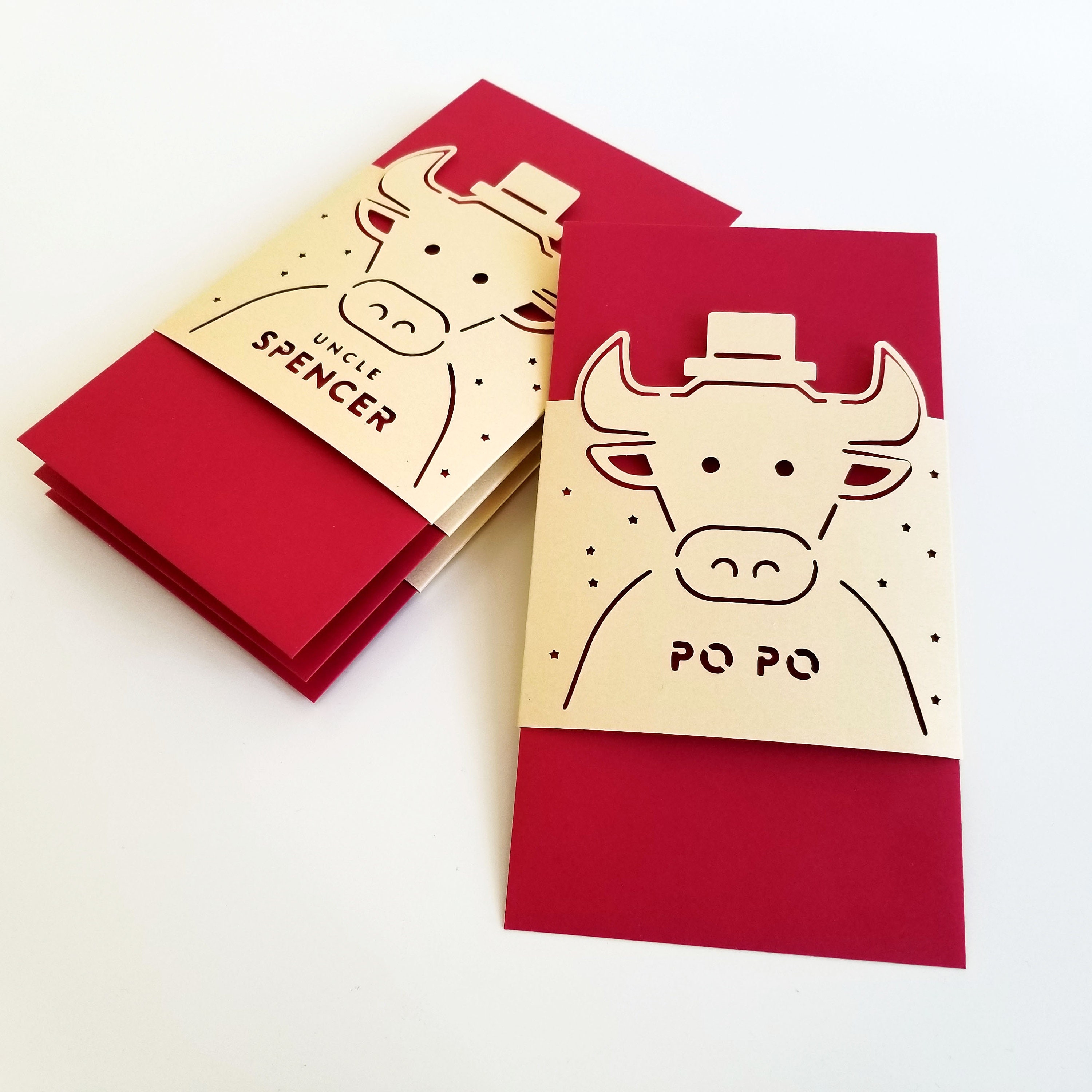 2021 Personalized Red Envelopes, Lunar New Year, Year of the Ox, Chinese  New Year, Vietnamese Tet, Custom Hong Bao, Handmade, Paper Cut - Etsy  Ireland