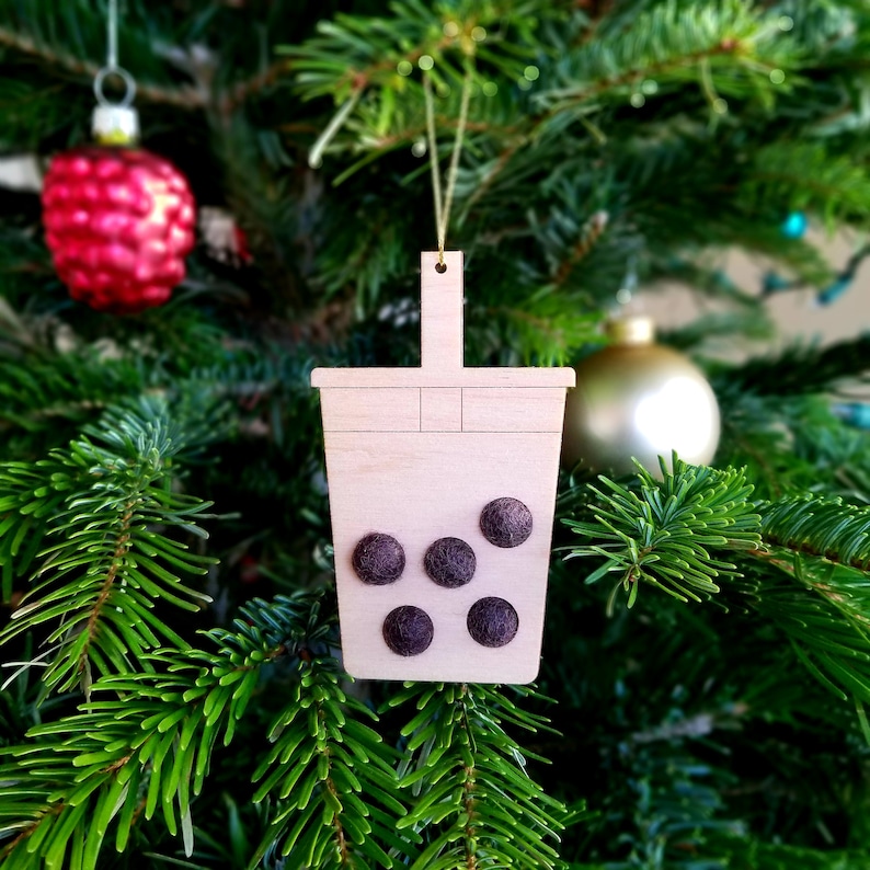 Boba Tea Christmas Ornament Bubble Tea Holiday Decor Gift Etsy