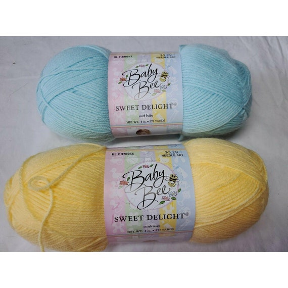 Baby Bee Sweet Delight Yarn Blanket Craft Knit 2 Skeins Surf Etsy