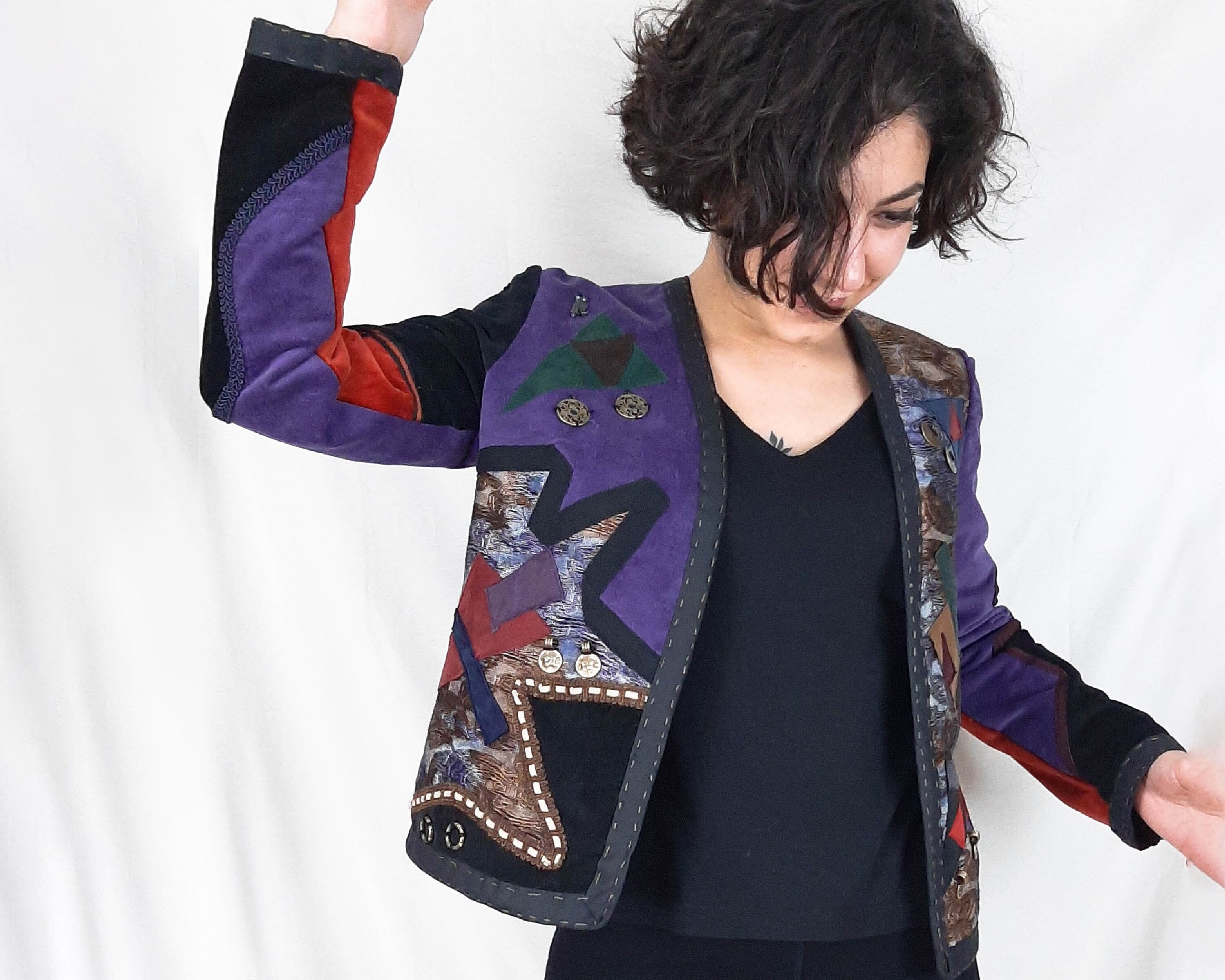 blazer mid patchwork