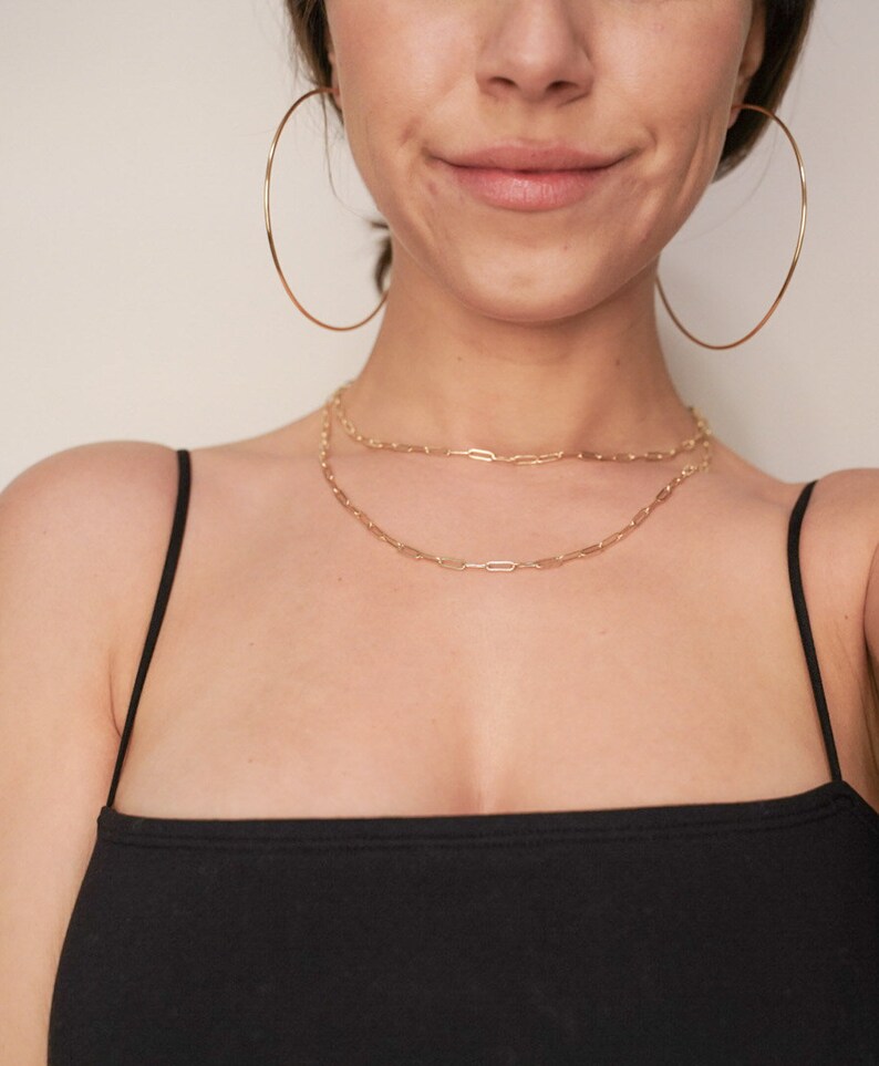 Skinny Gold Filled Hoops 18K Large Gold Hoops 20 Gauge Etsy