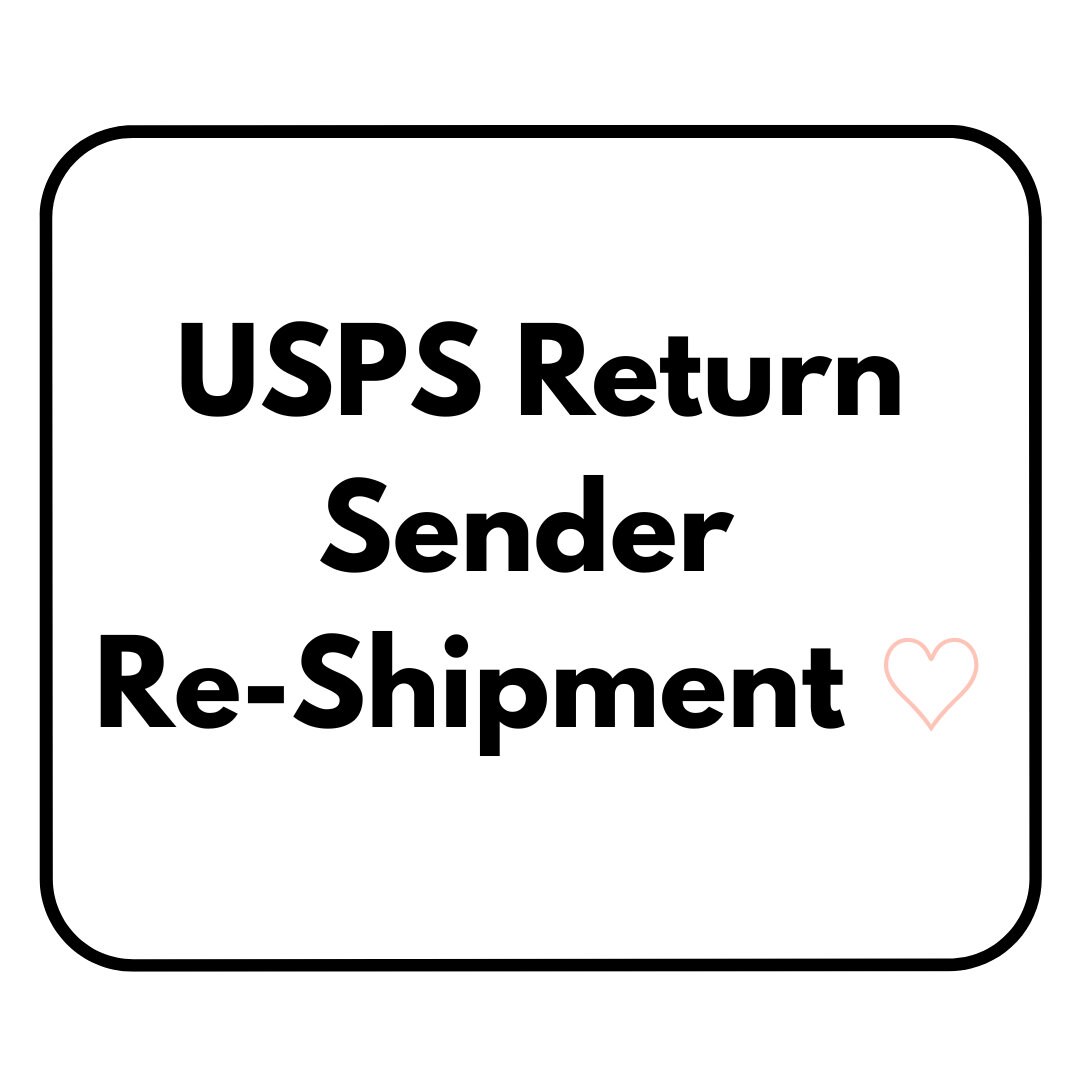 USPS Return Sender Reshipment Etsy