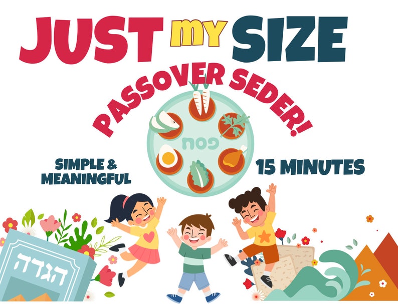 Kids Passover Haggadah FAMILY FRIENDLY for Young Children 15 Minute Passover Seder image 1