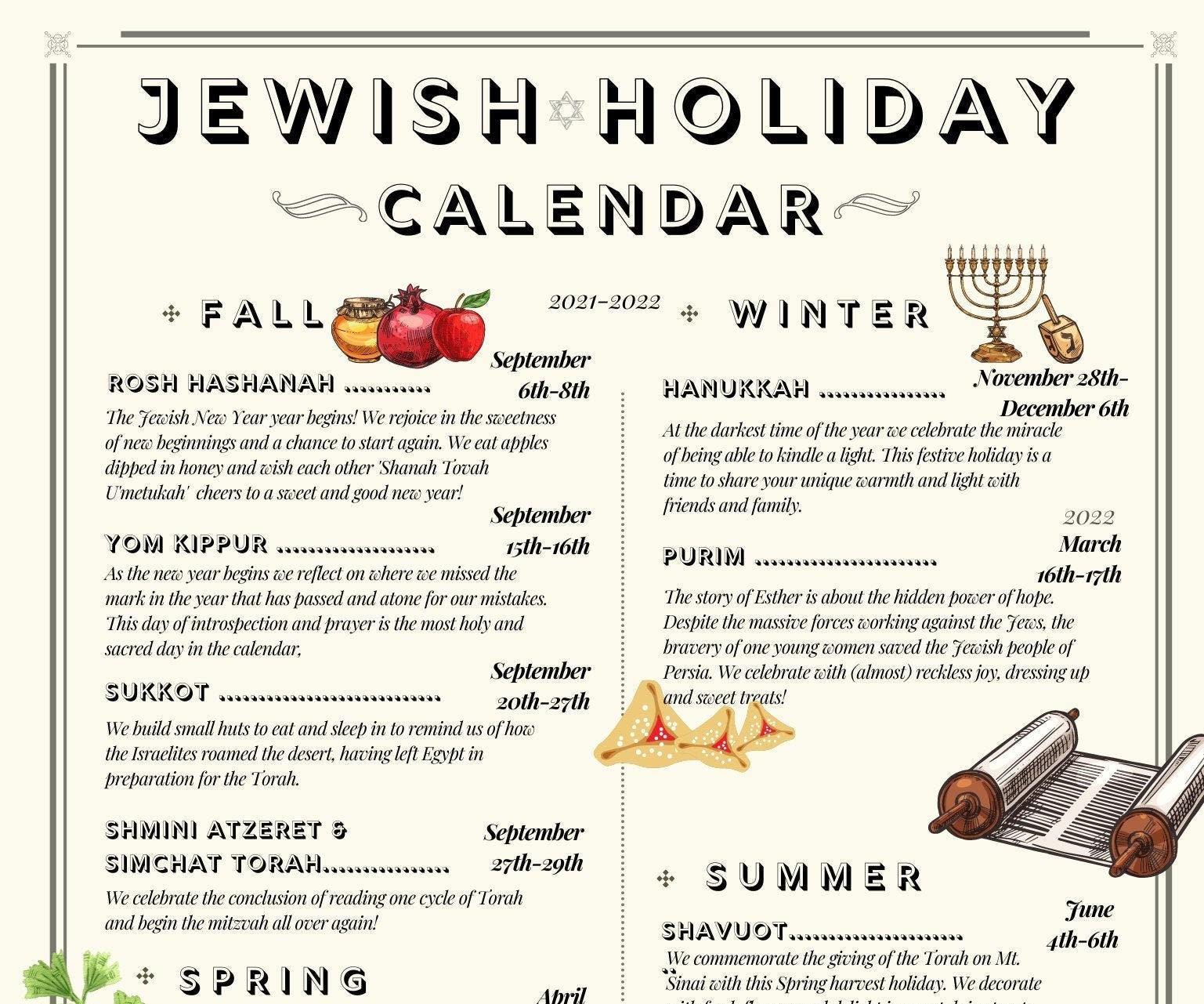 New Jewish Holidays Calendar 2022 References Blank November 2022 ...