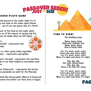 Kids Passover Haggadah FAMILY FRIENDLY for Young Children 15 Minute Passover Seder image 3