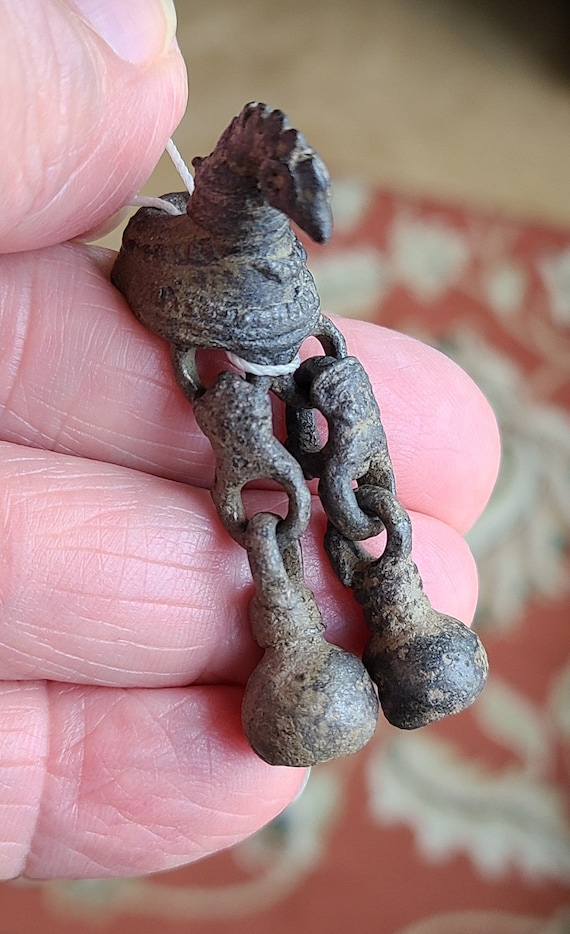 Ancient Bronze Tinkling Duck Pendant 9th Century Finno-Ugric
