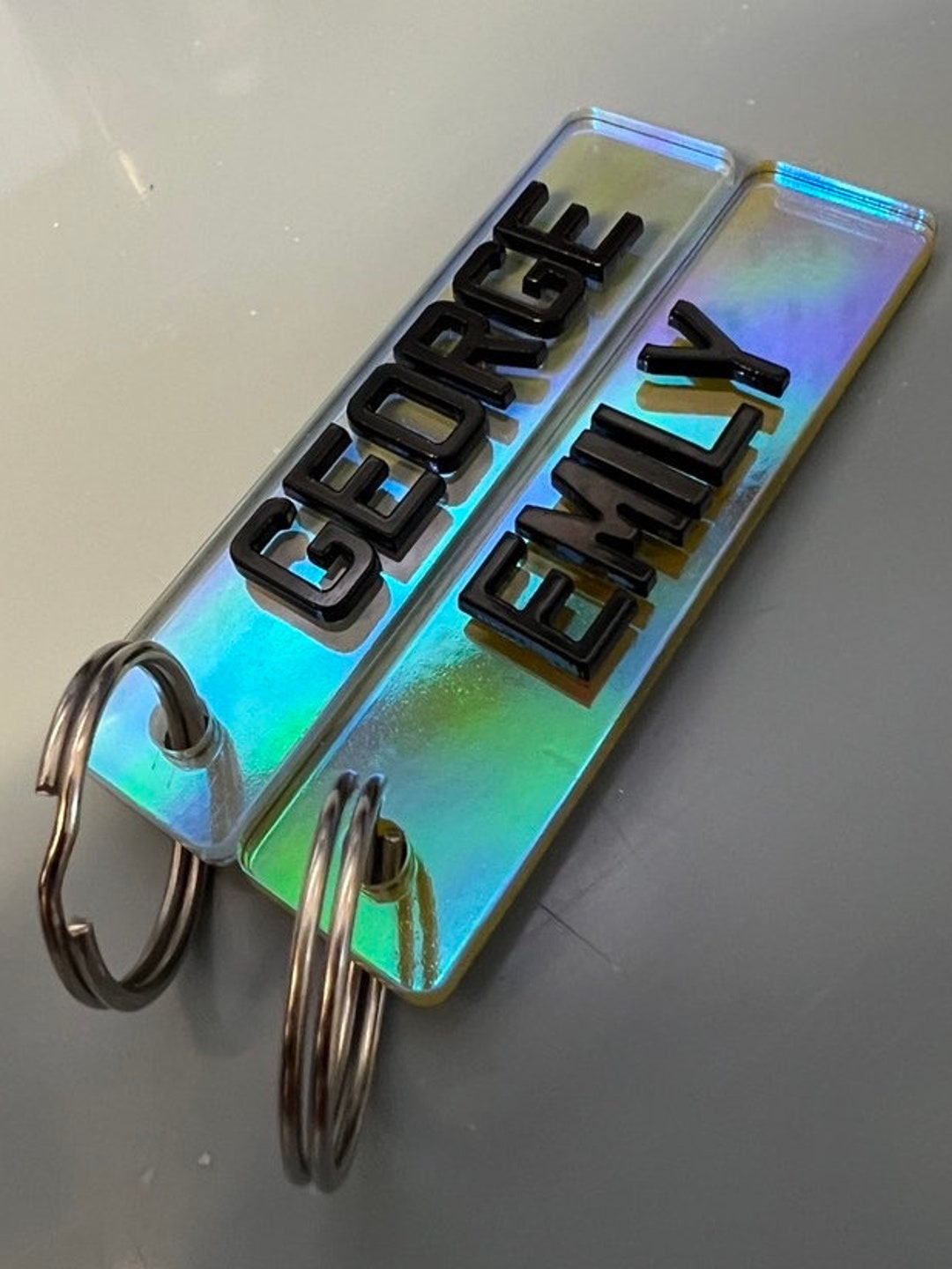 4D Number Plate Key Ring Etsy