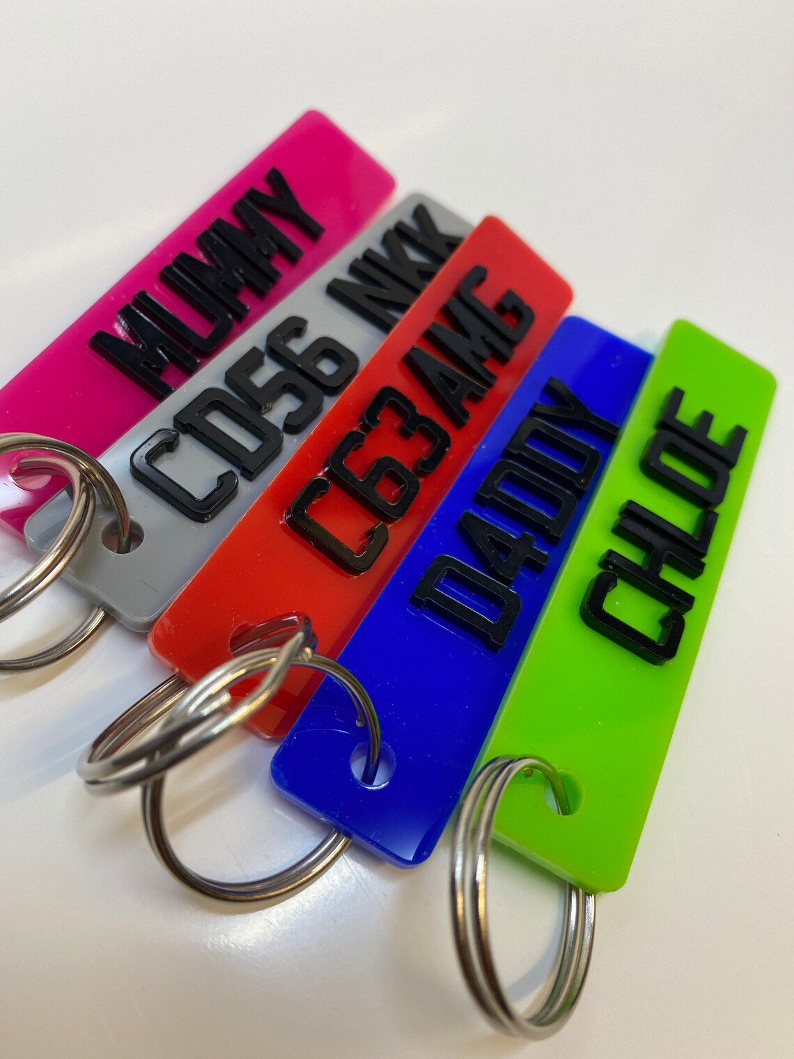 4D Number Plate Key Ring Etsy UK