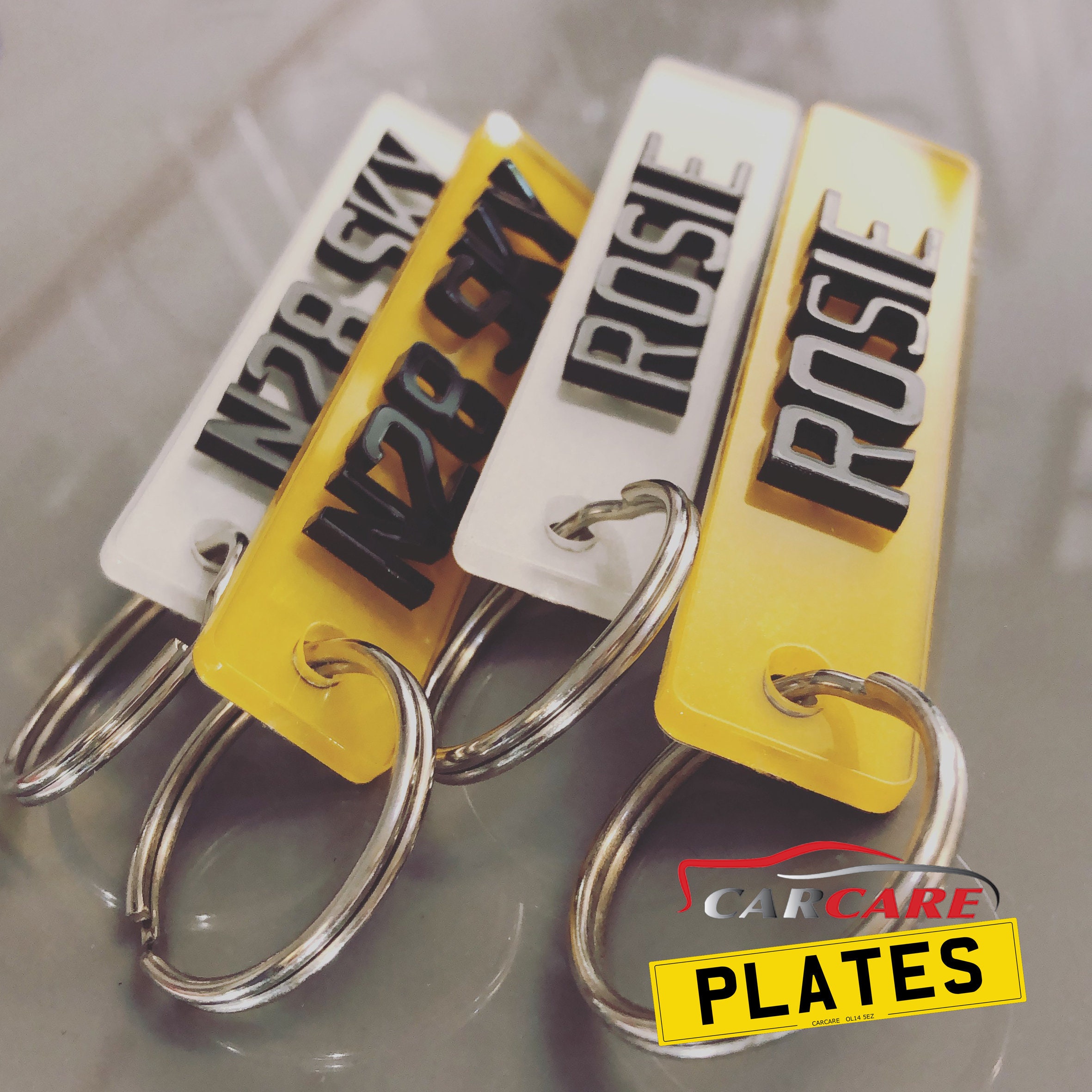 4D Number Plate Key Ring Etsy UK