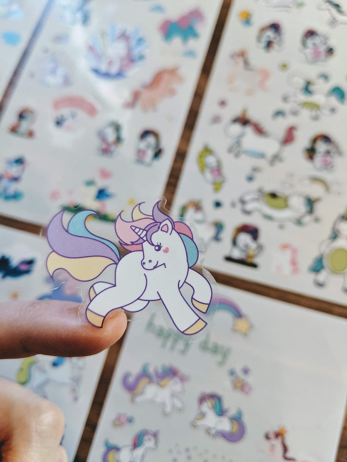 unicorn stickers set of 6 sheets variety pack for kids gift etsy