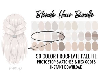 Blonde Hair Bundle Procreate Color Palette Hair Color - Etsy Singapore Blonde Hair Bundle Procreate Color Palette Hair Color - Etsy Singapore