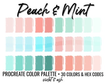 Mint Color Palette Etsy Mint Color Palette Etsy
