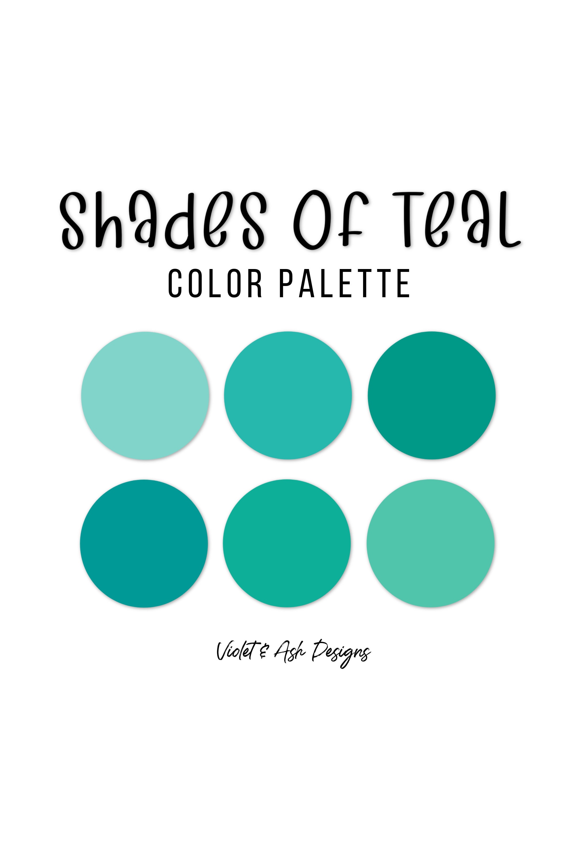 Teal Procreate Palette Color Chart Photoshop Swatches iPad Procreate ...