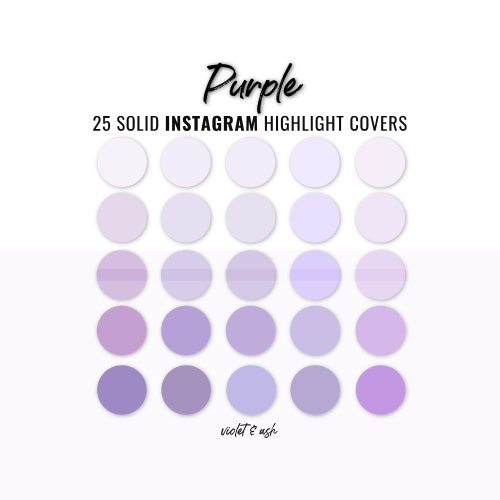 Purple Instagram Highlight Covers Social Media Icons - Etsy