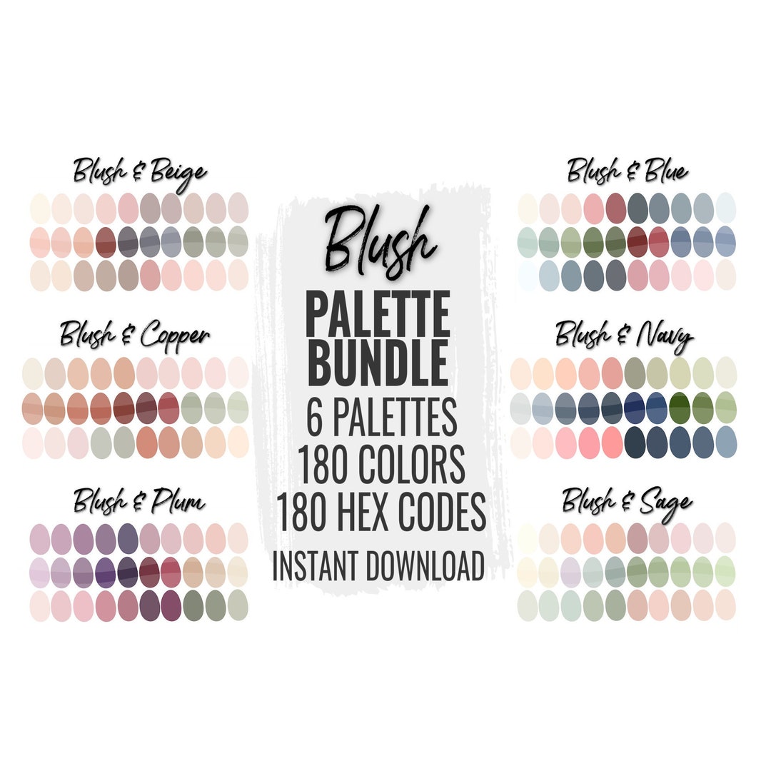 Blush Color Palette Bundle Procreate Color Palettes Etsy