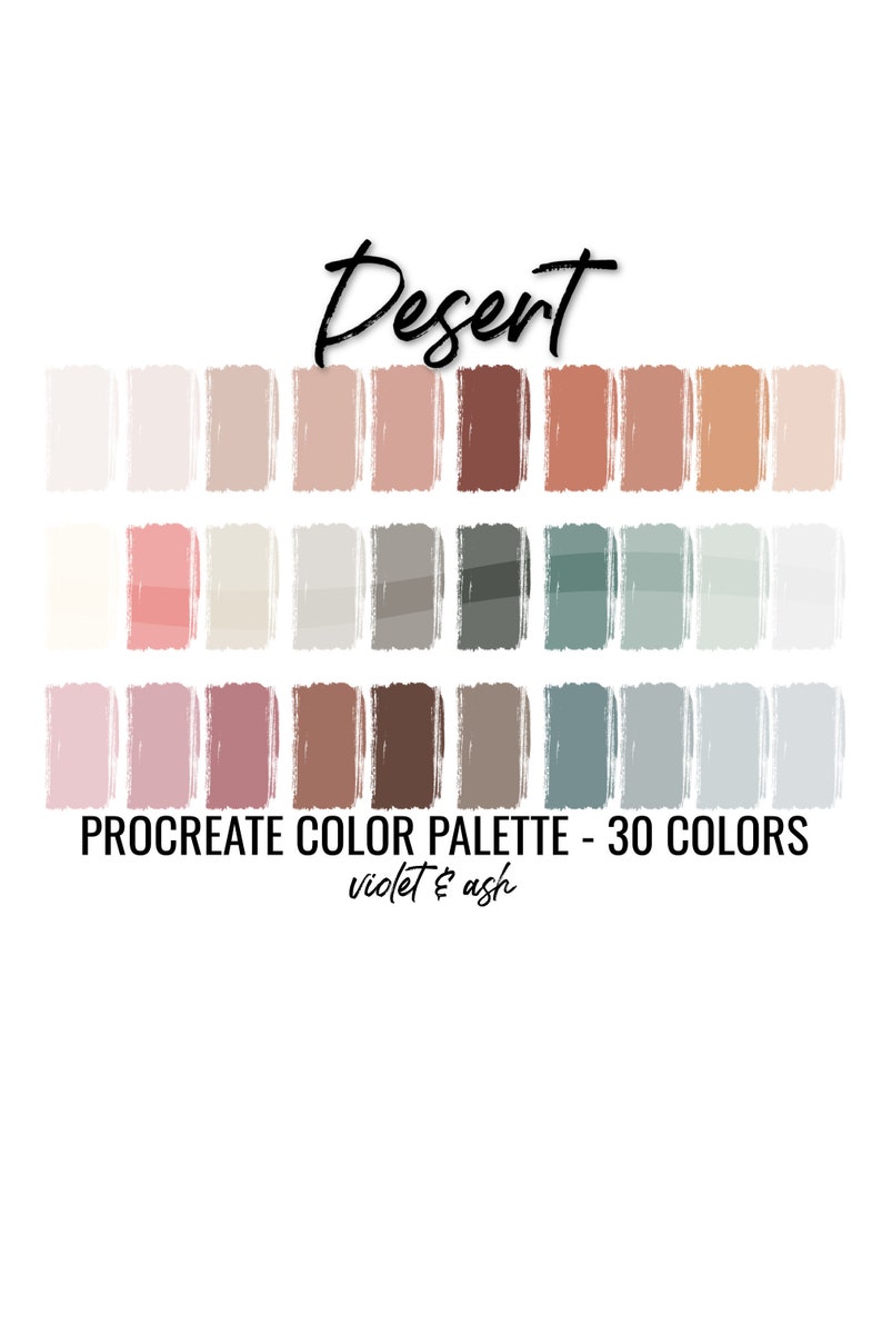 Desert Procreate Color Palette Boho Color Palette | Etsy