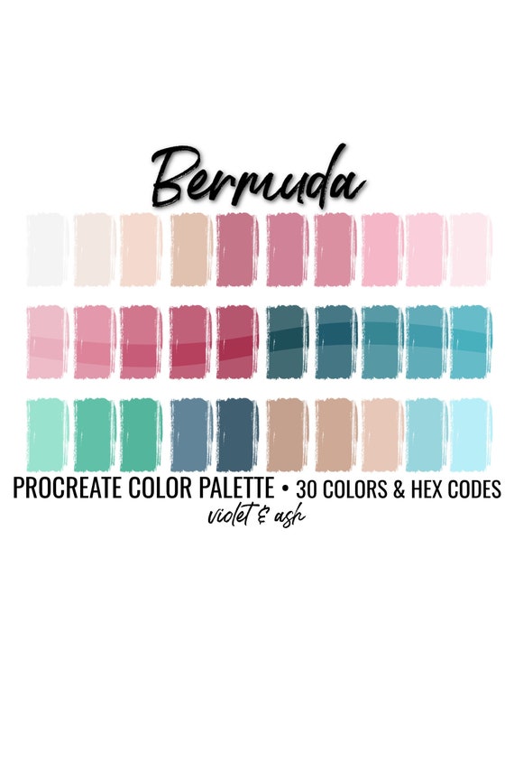 Bermuda Procreate Color Palette Procreate Swatches | Etsy