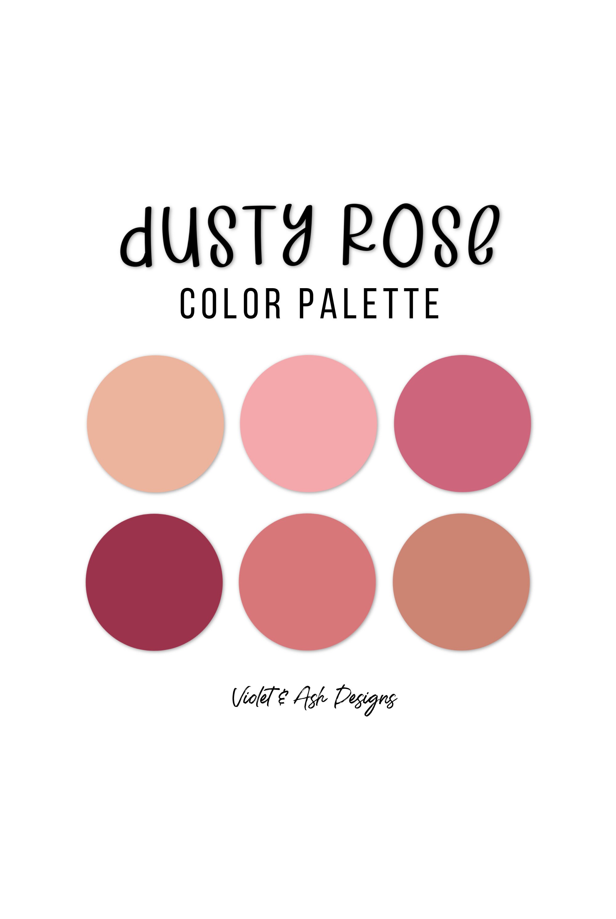 Dusty Rose Procreate Palette Color Chart Procreate Swatches iPad