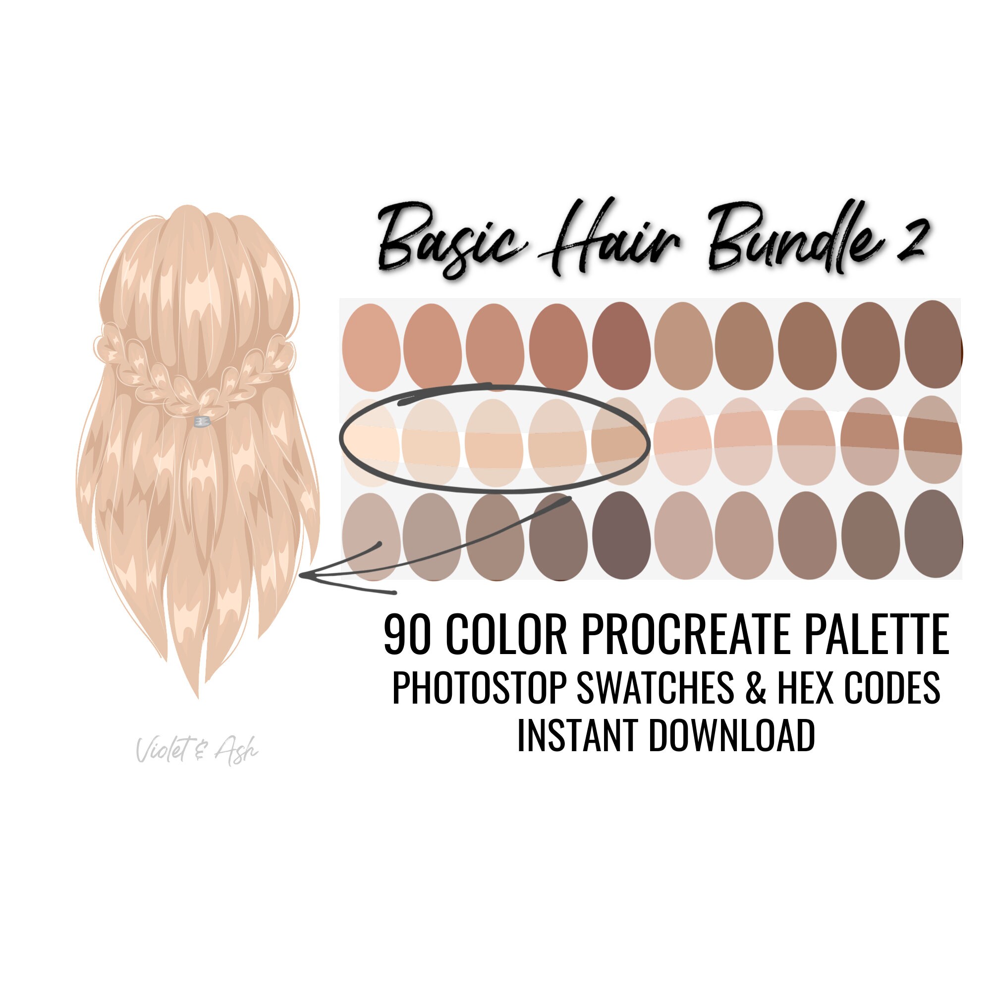 Anime Hair Color Palette