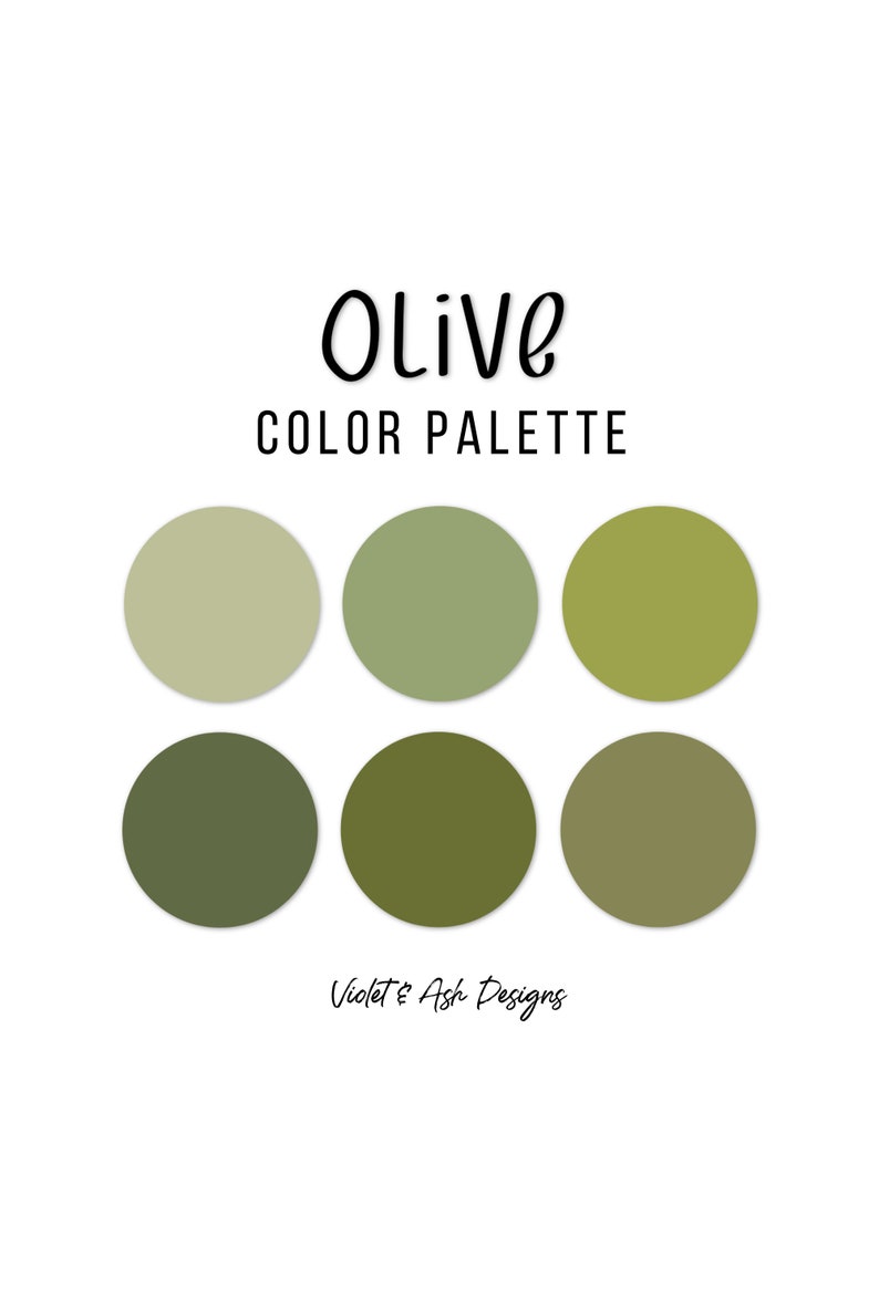 Olive Procreate Palette Color Chart iPad Procreate Digital Download ...