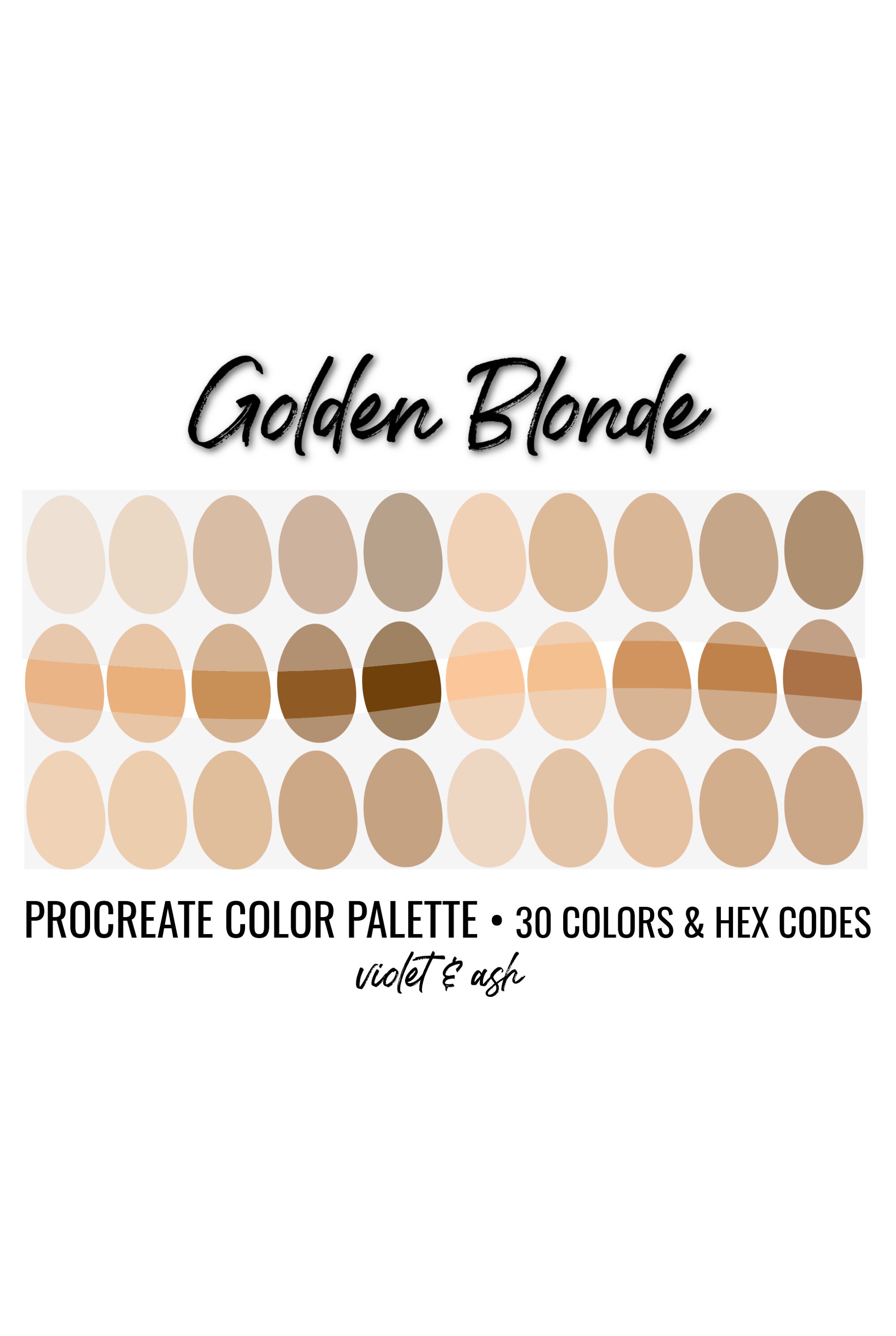 Blonde Hair Color Procreate Palette