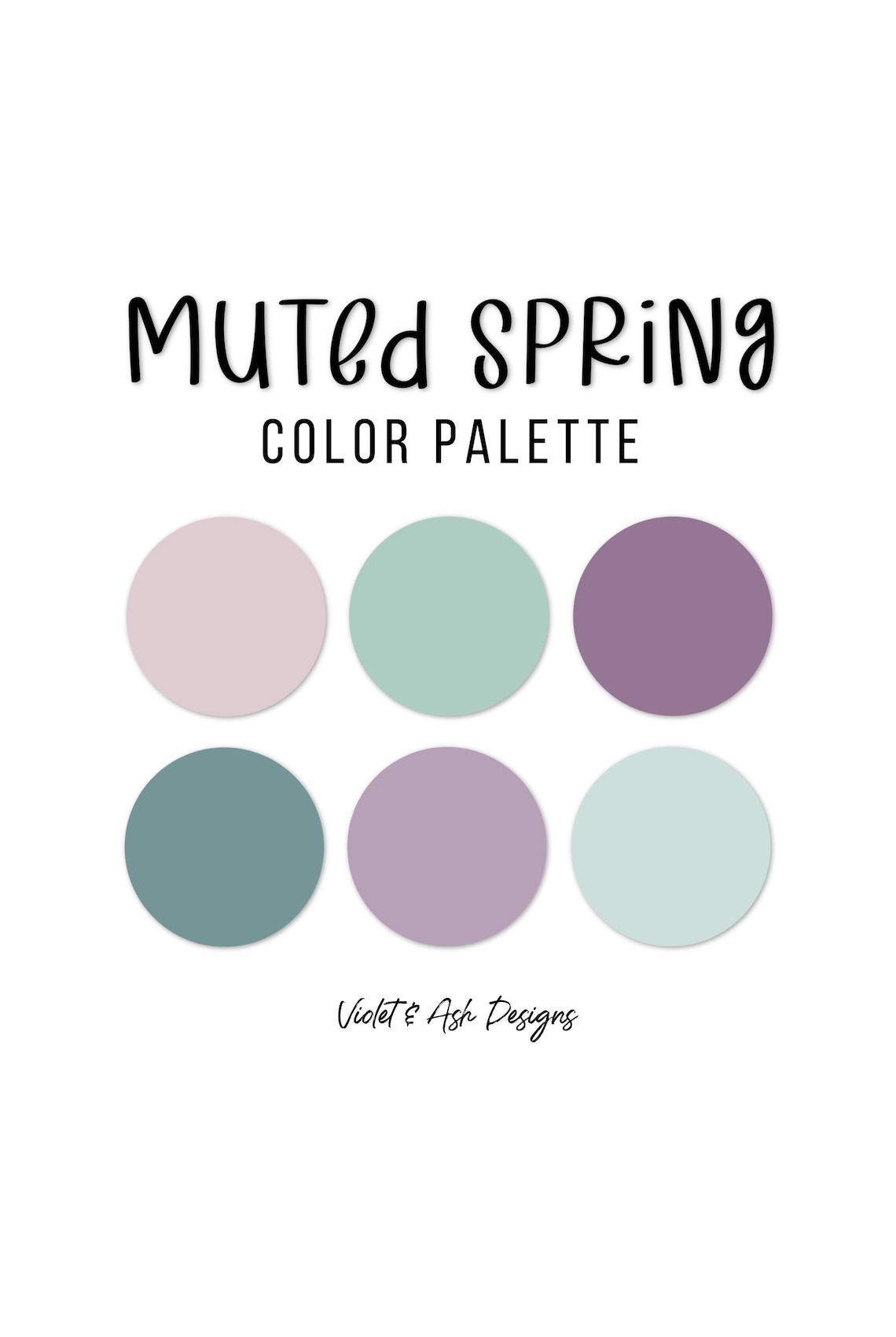 Muted Spring Procreate Palette Color Chart Swatches iPad