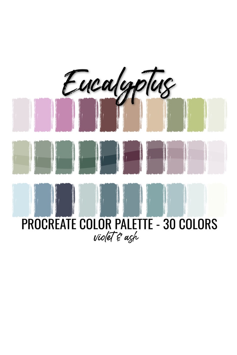 Eucalyptus Procreate Color Palette Procreate Color Palette | Etsy