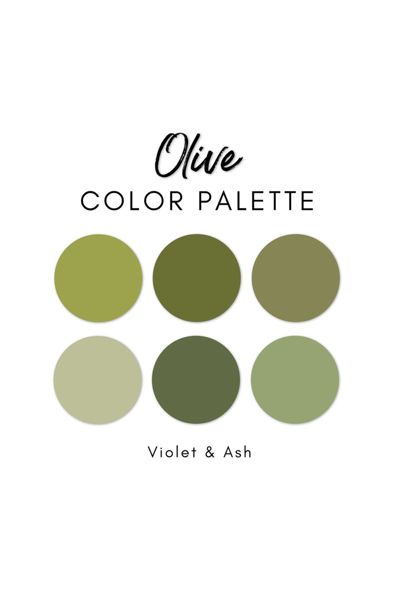 Olive Procreate Palette Color Chart Ipad Procreate - Etsy