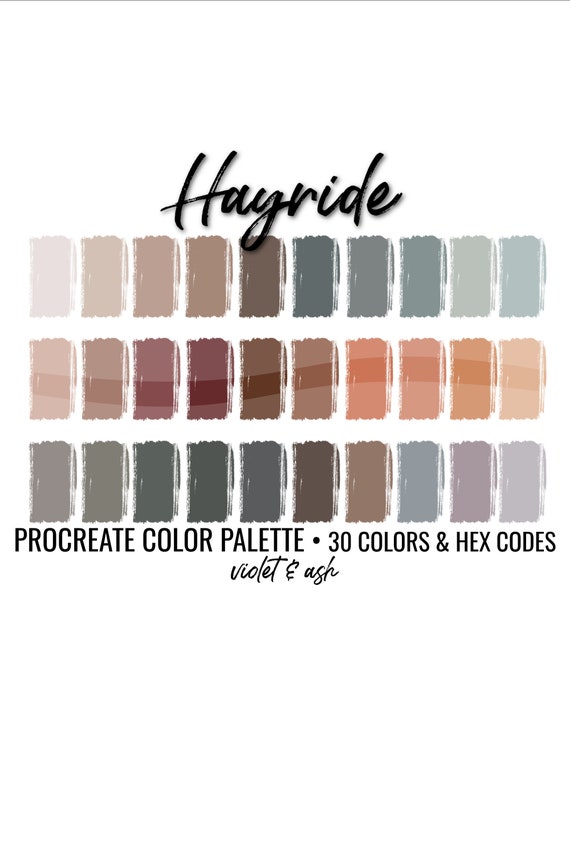 Hayride Procreate Palette Color Chart Fall Procreate | Etsy