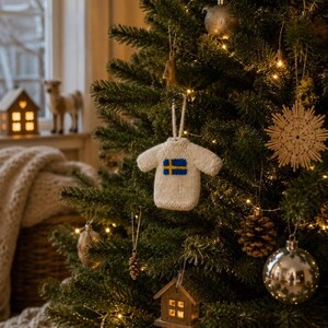 Swedish Flag Ornament | Handmade decor image 6