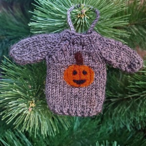 Halloween tree | Pumpkin decoration | Sweater pattern image 2