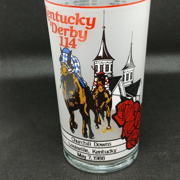 1988 Kentucky Derby glass