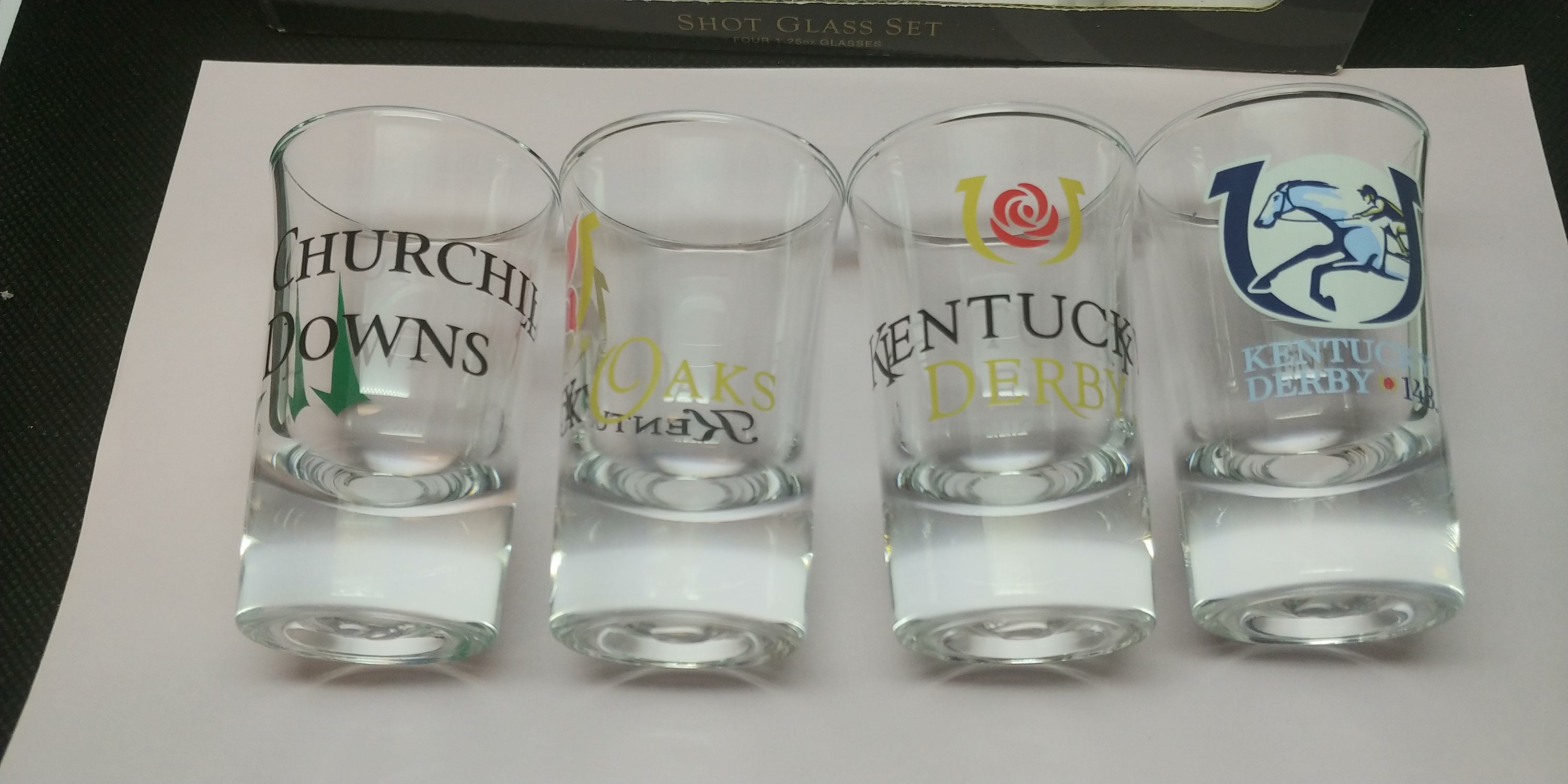 2017 Kentucky Derby Shot Glass set of 4 Etsy