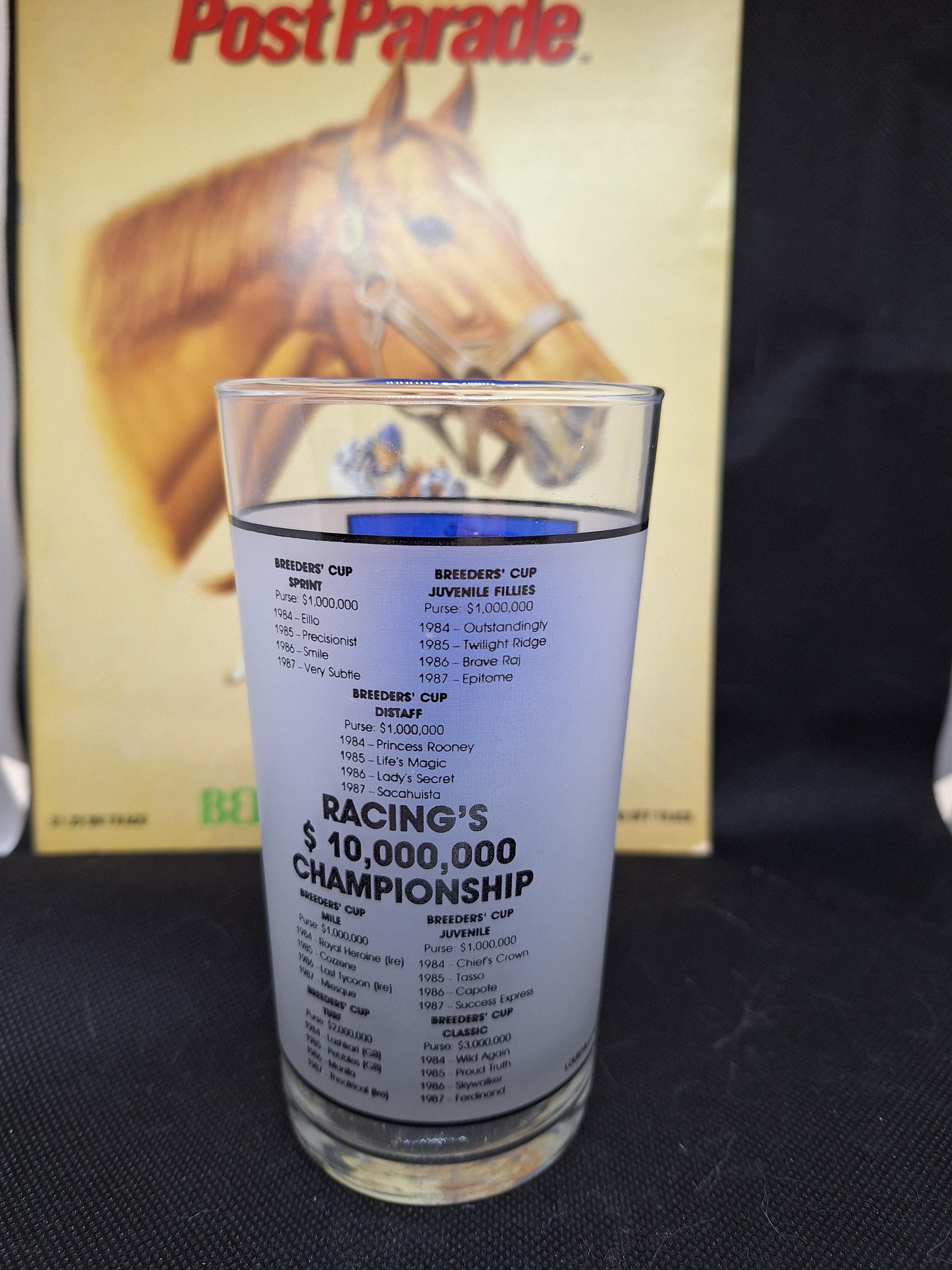 1988 Official Breeders Cup Race Glass. First Year - Etsy