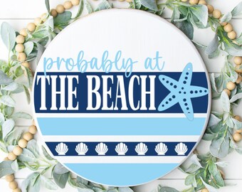 Op het strand-svg | Strand SVG deurhanger SVG | Gloedforge | Ronde teken SVG | Welkom Svg | Welkom teken Svg | Boerderij teken SVG | DXF-bestand