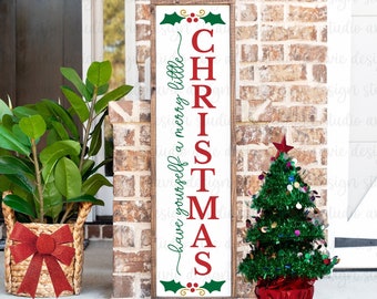 Buon Natale Svg, portico segno Svg, Natale Svg, Natale Portico Segno Svg, Segno verticale Svg, Portico più snello Svg, Holiday Cut File