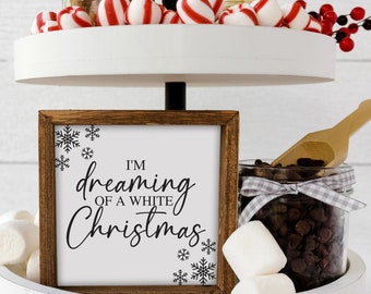 Dreaming of a White Christmas SVG, Christmas SVG, christmas sign svg, Holiday svg, Winter svg, merry christmas svg, farmhouse svg,dxf, png