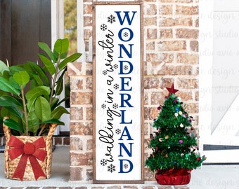 winter wonderland svg, porch sign svg, snowflake svg, Christmas Porch Sign svg, Vertical Sign svg, Porch Leaner svg, Holiday Cut File