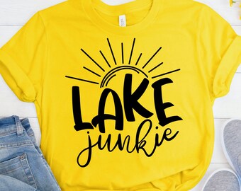 Lake junkie svg, lake life svg, summer svg, vacation svg, lake house svg, DXF, eps, png instant Download