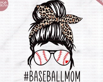 Download Messy Bun Baseball Etsy