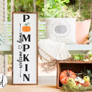 Welcome Home Pumpkin Svg, Fall Porch Sign Svg, Porch Sign Svg, Porch Leaner Svg, Fall Svg, Pumpkin Svg, Autumn Svg, Fall Cut Files, png, dxf